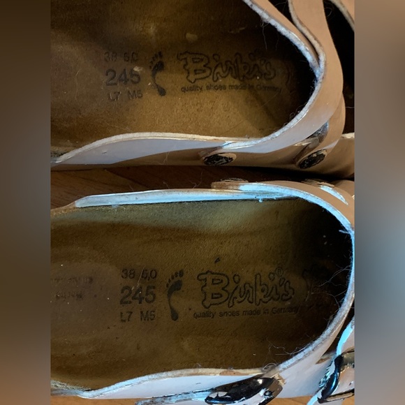 Birkenstock slippers (painted in pink/beige color) - Picture 2 of 4